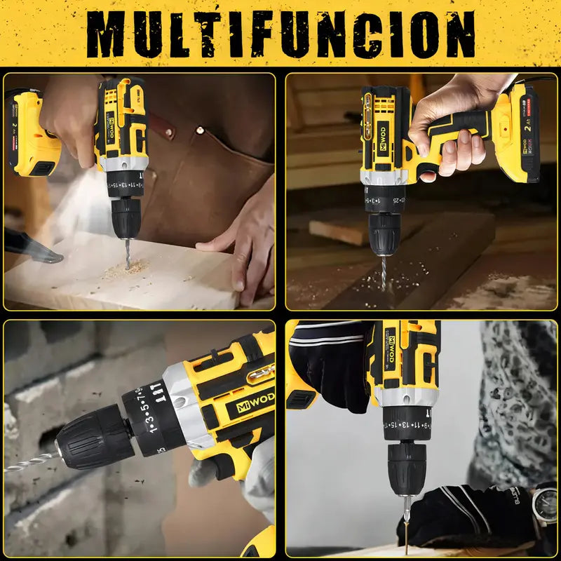 Taladro Atornillador Inalambrico: ÚLTIMO DIA CON 2 BATERIAS + 34 PCS DE REGALO