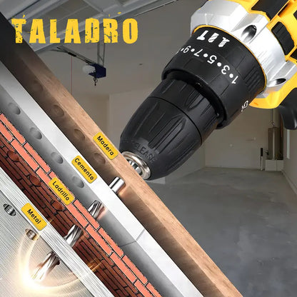 Taladro Atornillador Inalambrico: ÚLTIMO DIA CON 2 BATERIAS + 34 PCS DE REGALO