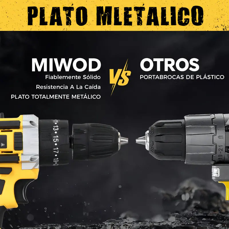 Taladro Atornillador Inalambrico: ÚLTIMO DIA CON 2 BATERIAS + 34 PCS DE REGALO